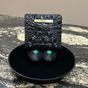 Brahmin Black Croc-Embossed Wallet